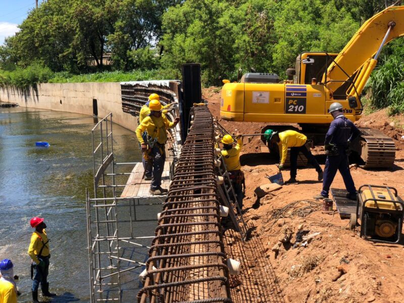 Prefeitura de Goiânia inicia concretagem da parede do canal do Córrego Cascavel